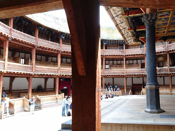 Inside an Elizabethan theatre