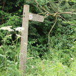 A footpath sign